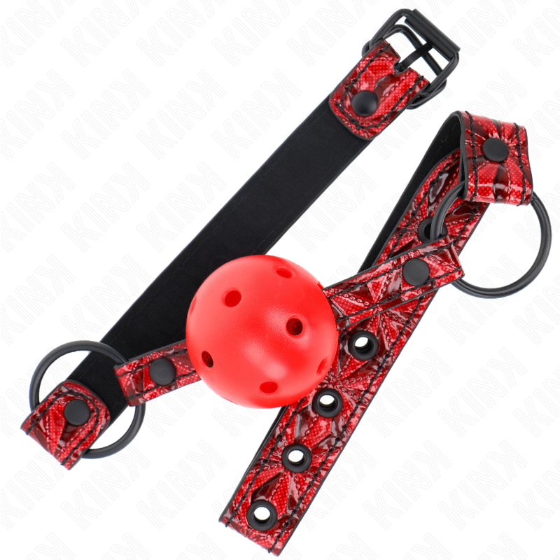 Bâillon boule motif diamant ajustable — détail produit