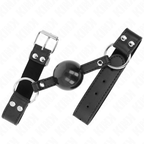 Bâillon boule souple sangle en cuir — détail produit