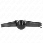 Bâillon petite boule silicone épuré — vue de profil