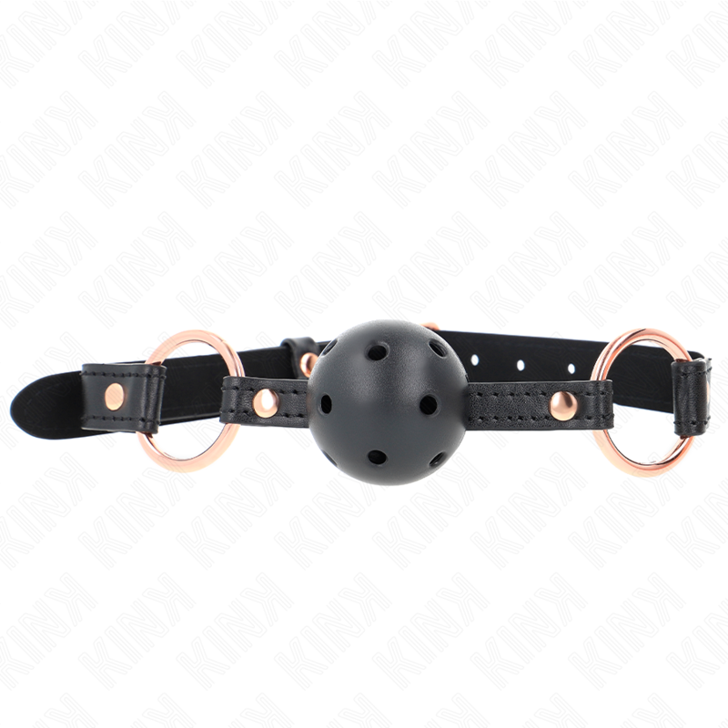 Bâillon boule premium TPE souple — vue de profil