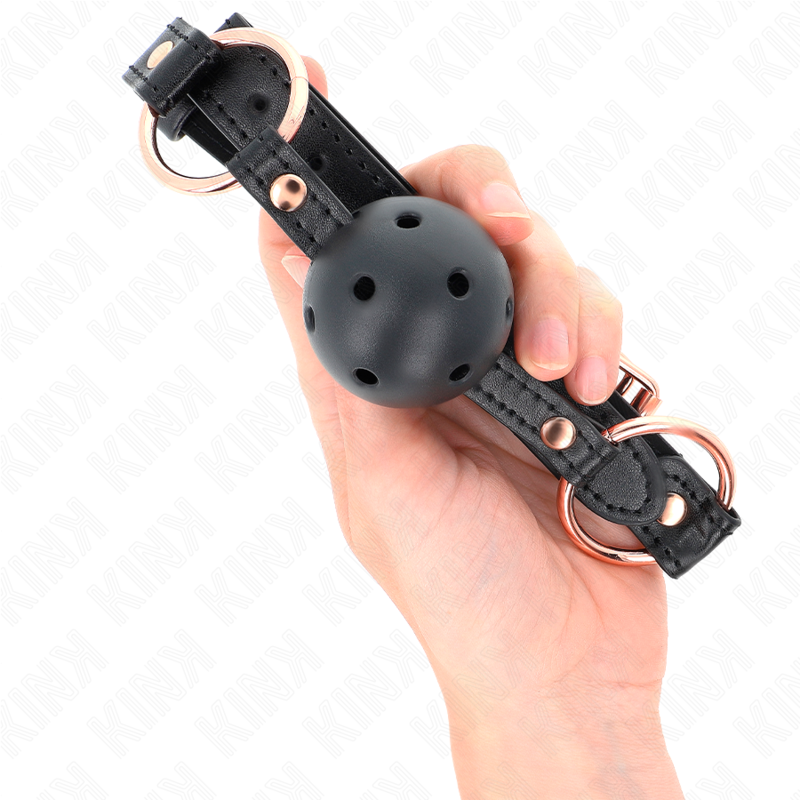 Bâillon boule premium TPE souple — vue de dos