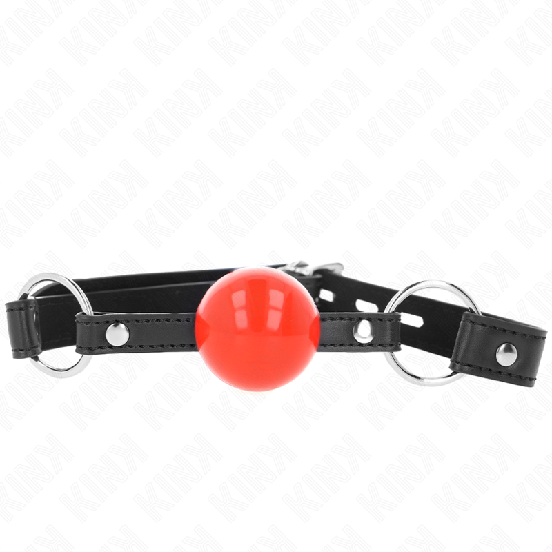 Bâillon boule en silicone avec bracelet réglable — vue de profil