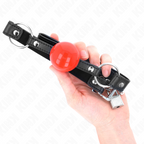 Bâillon boule en silicone avec bracelet réglable — vue de dos
