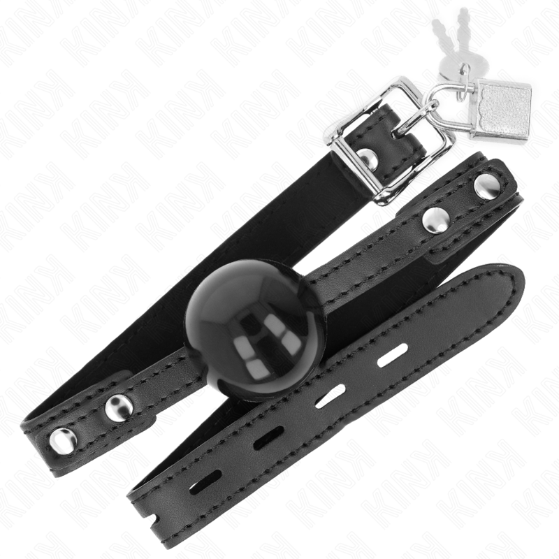 Bâillon boule souple en TPE réglable 37-52 cm — détail produit