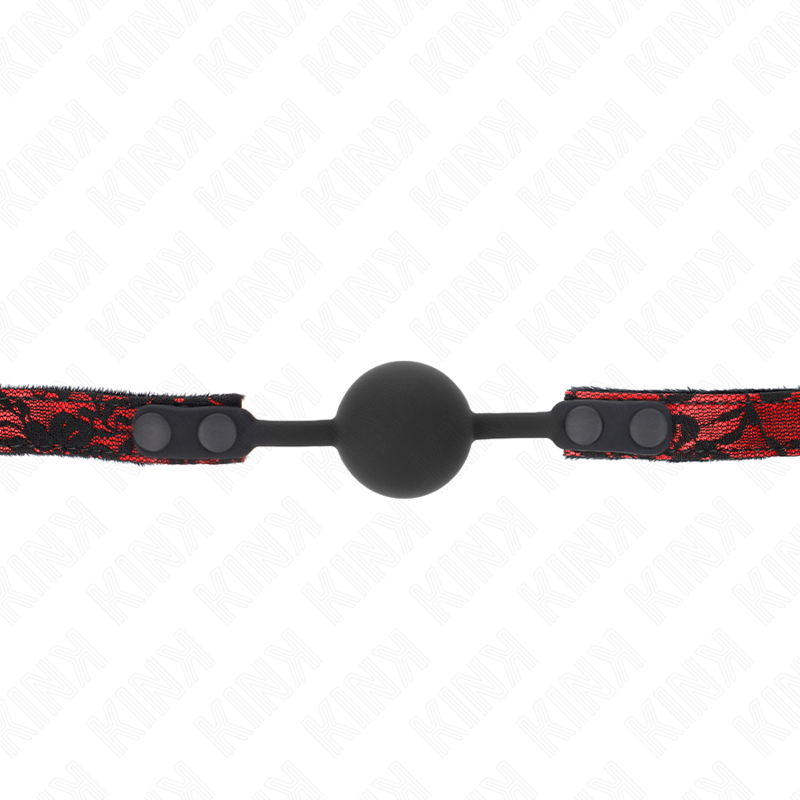 Bâillon boule en silicone avec sangle longue — vue de profil
