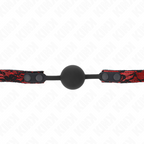 Bâillon boule en silicone avec sangle longue — vue de profil