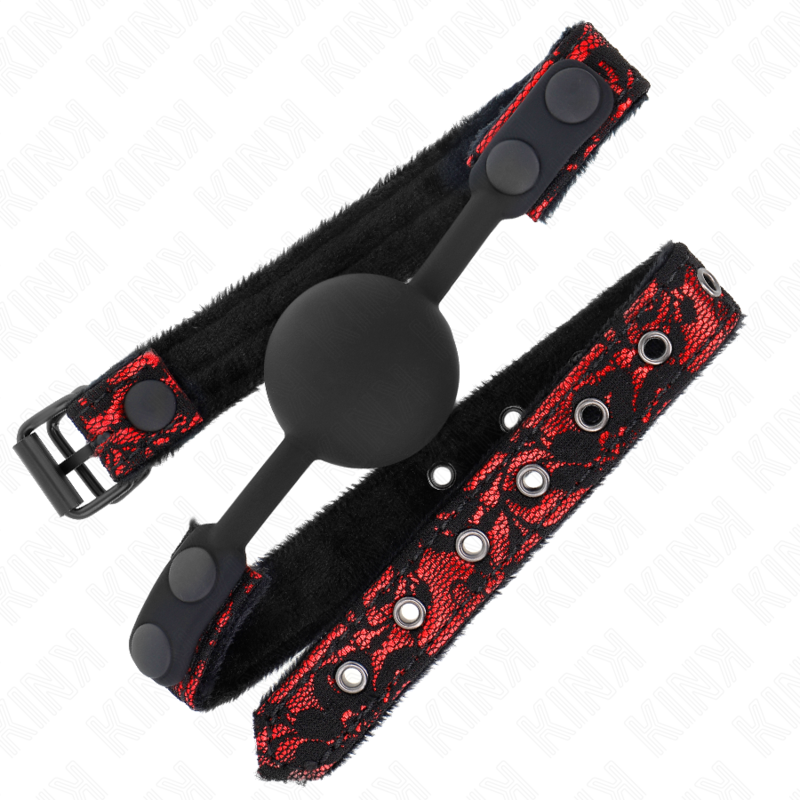 Bâillon boule en silicone avec sangle longue — détail produit