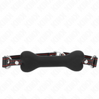 Bâillon mors os avec longue sangle noire — vue principale