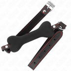 Bâillon mors os avec longue sangle noire — détail produit