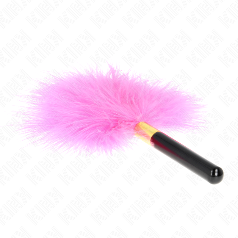 kink plumes tickle en metal dore fuchsia 18 cm