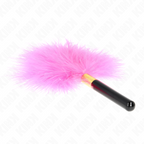 kink plumes tickle en metal dore fuchsia 18 cm