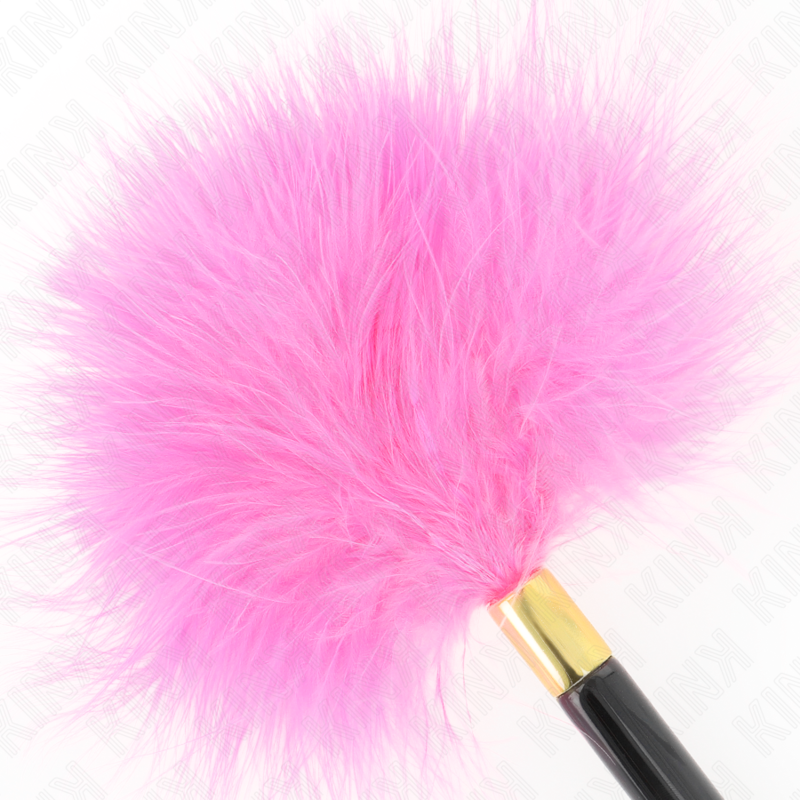 kink plumes tickle en metal dore fuchsia 18 cm