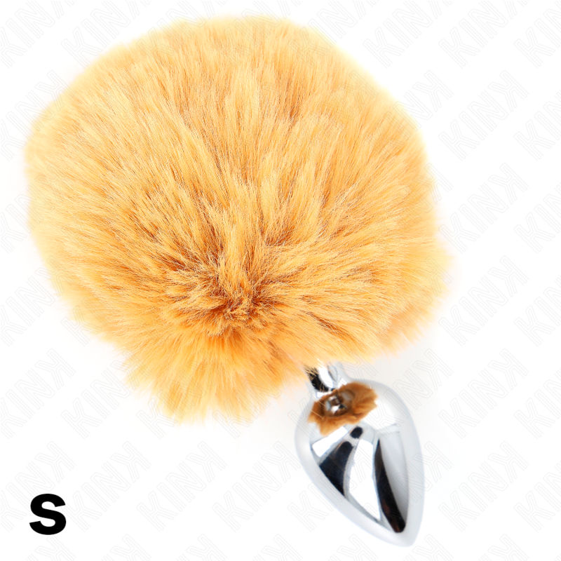 Plug anal acier avec queue de lapin — détail texture surface
