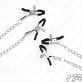 Pinces à tétons et clitoris lot de 4 réglables argent — détail produit