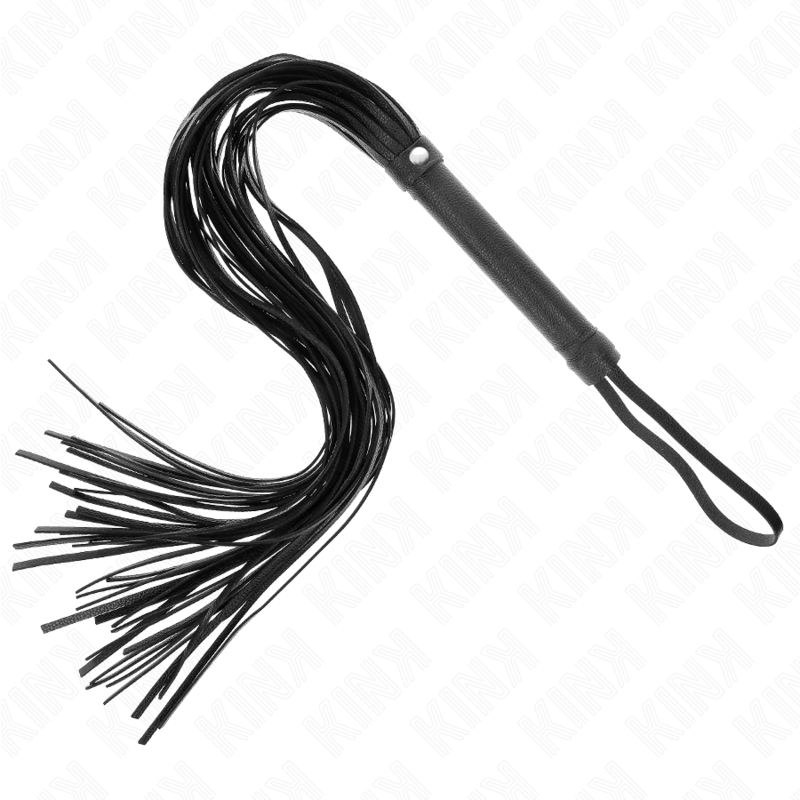 Long fouet souple noir pour scènes intenses — détail produit