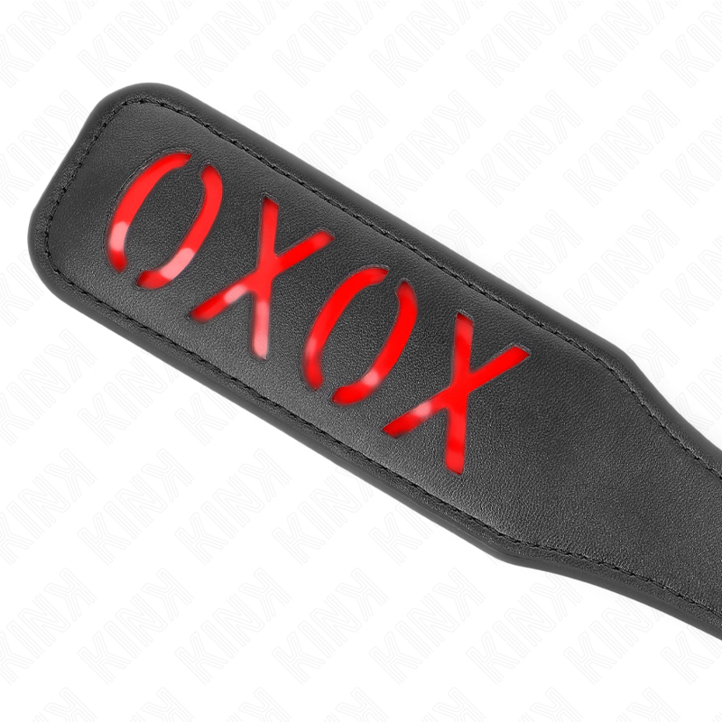 Paddle à message XOXO pour fessées marquées — vue de dos