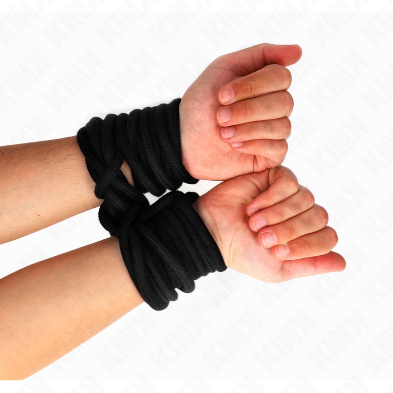 kink corde en coton 10 metres noir