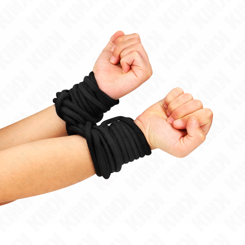 kink corde en coton 10 metres noir