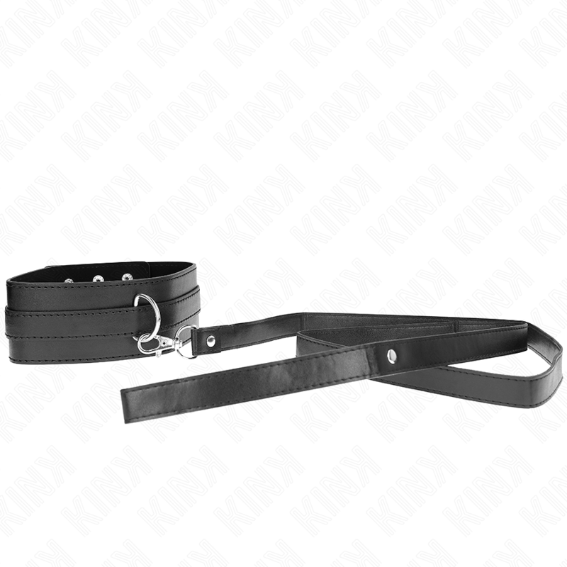 Collier de soumission avec longue laisse — vue de profil