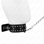 kink collier avec laisse 65 cm avec clous argentes modele 1 ajustable 36 43 cm x 5 cm