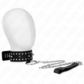 kink collier avec laisse 65 cm avec clous argentes modele 1 ajustable 36 43 cm x 5 cm