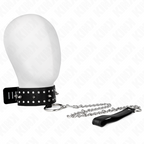 kink collier avec laisse 65 cm avec clous argentes modele 1 ajustable 36 43 cm x 5 cm