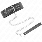 Collier de soumission épuré avec laisse — vue de dos