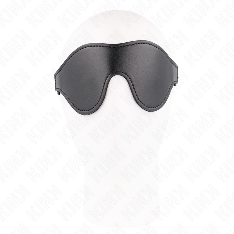 Bandeau pour les yeux en cuir avec sangle élastique — vue de profil