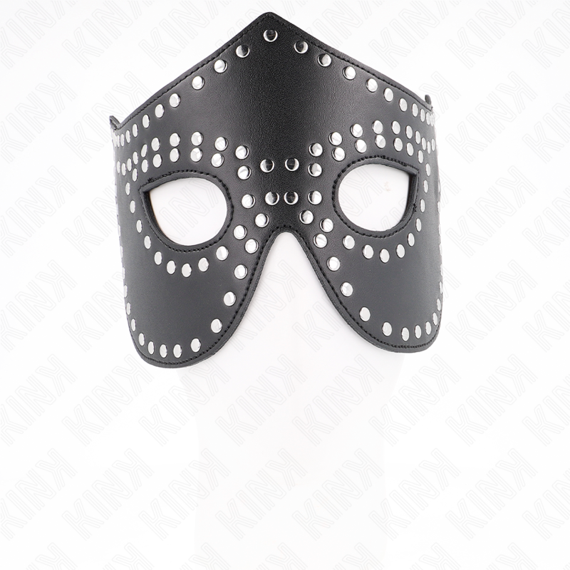 Masque en simili à rivets modèle large — vue de profil
