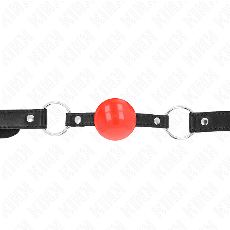 Bâillon boule pour jeux de soumission — détail texture surface