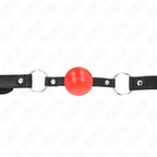 Bâillon boule pour jeux de soumission — détail texture surface
