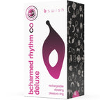 Anneau pénien vibrant en silicone lilas — détail base