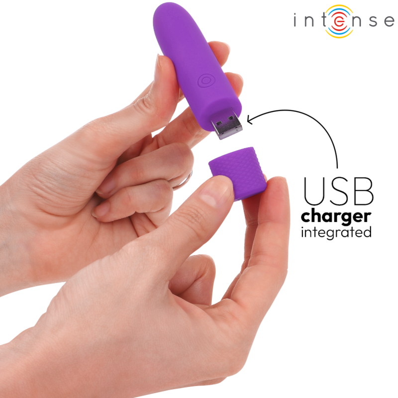 Mini vibromasseur bullet rechargeable USB — détail texture surface