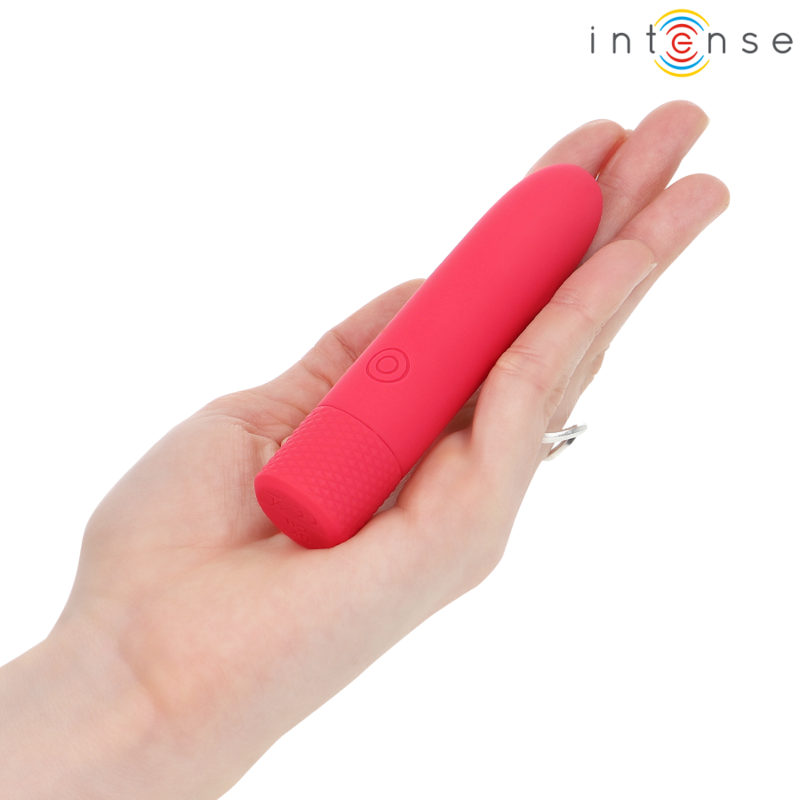 Mini vibromasseur bullet rechargeable rouge — vue rapprochée