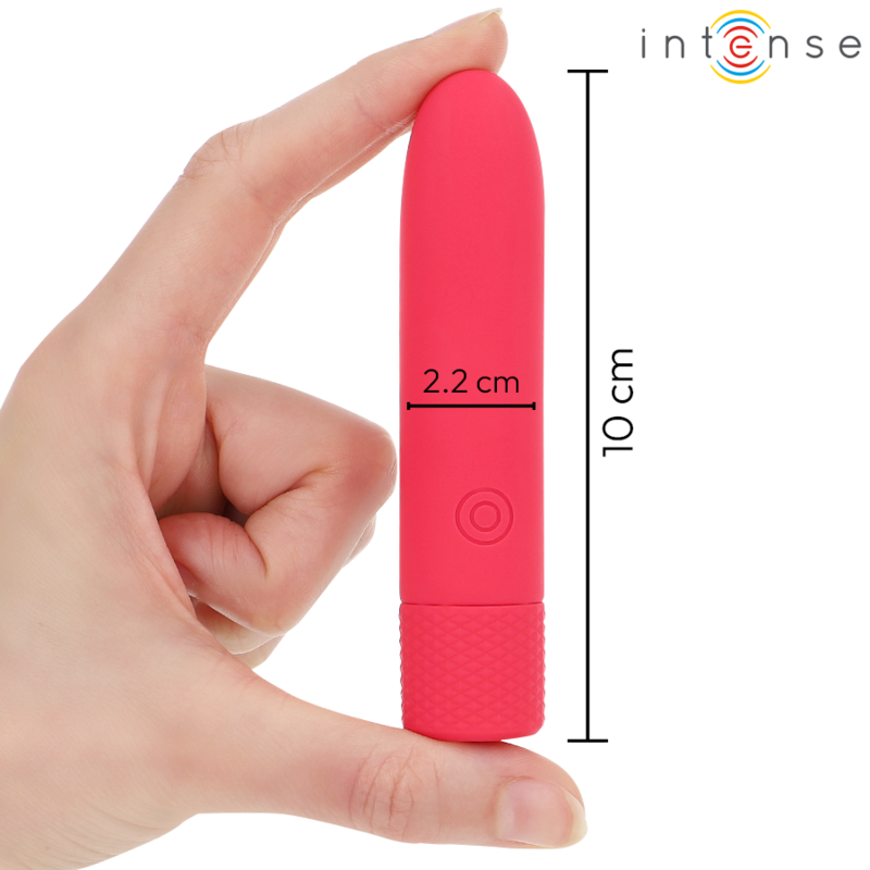 Mini vibromasseur bullet rechargeable rouge — vue de dos