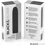 Mini vibromasseur bullet rechargeable 8 vibrations noir — emballage produit