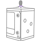Cabine de jeu immersive violette avec serrage et LED — emballage produit