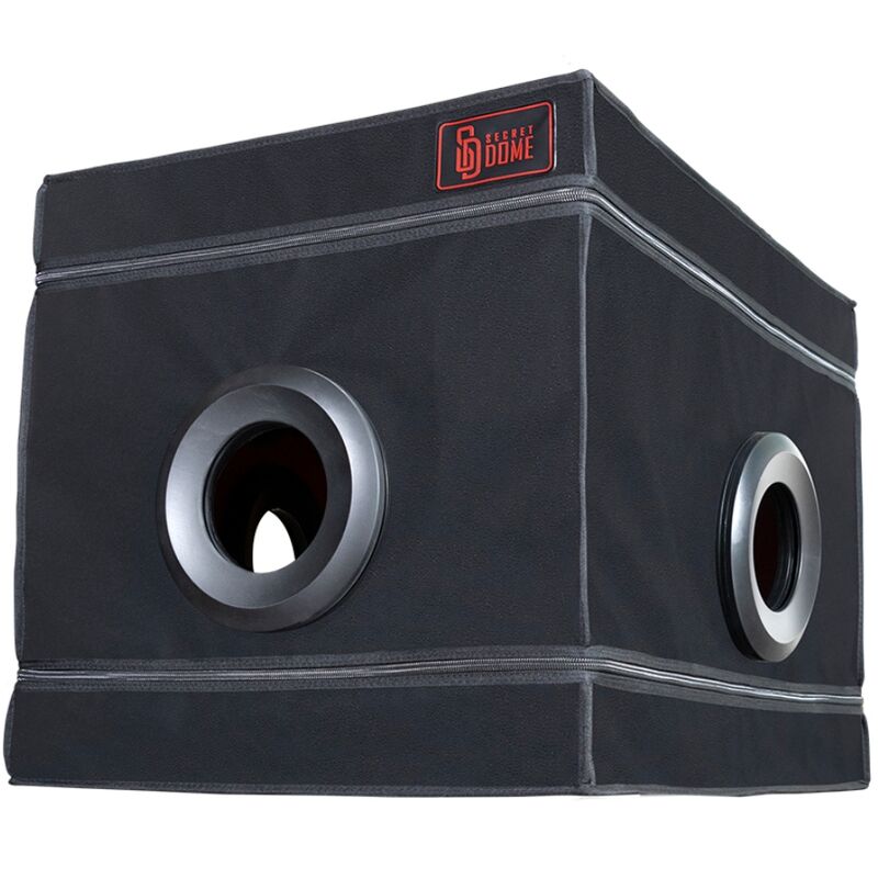 Cabine de contention compacte avec éclairage LED — vue de profil