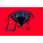 Grande cabine de jeu noir et rouge avec serrage et LED — finition matière