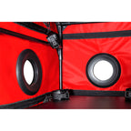Cabine de contention compacte avec éclairage LED — détail base