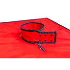 Cabine de jeu noir et rouge avec pinces et menottes — packaging fournisseur