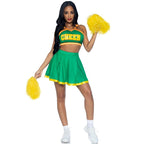 Costume pom-pom girl crop top et jupe plissée — vue principale