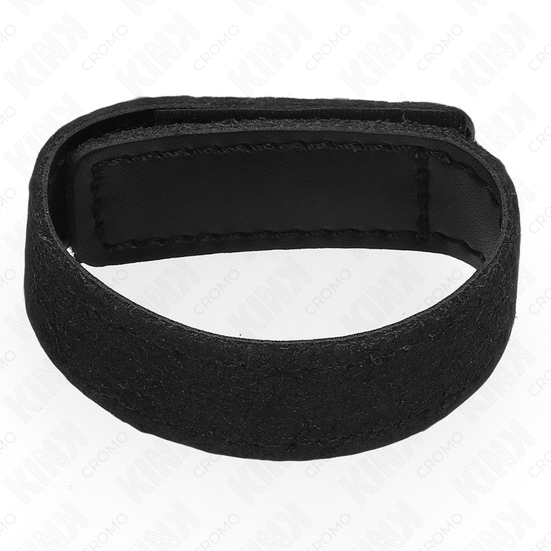 Anneau pénien en cuir réglable à fermeture velcro — vue de dos