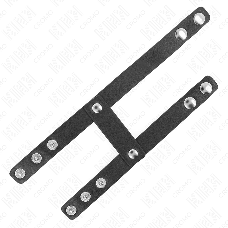 Double anneau pénien en cuir réglable — comparatif dimensionnel