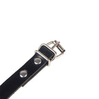 Menottes avec ceinture de bondage noire — comparatif dimensionnel