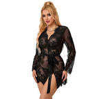 Ensemble nuisette dentelle et string noir — vue principale