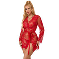 Ensemble chic dentelle rouge avec string — vue principale