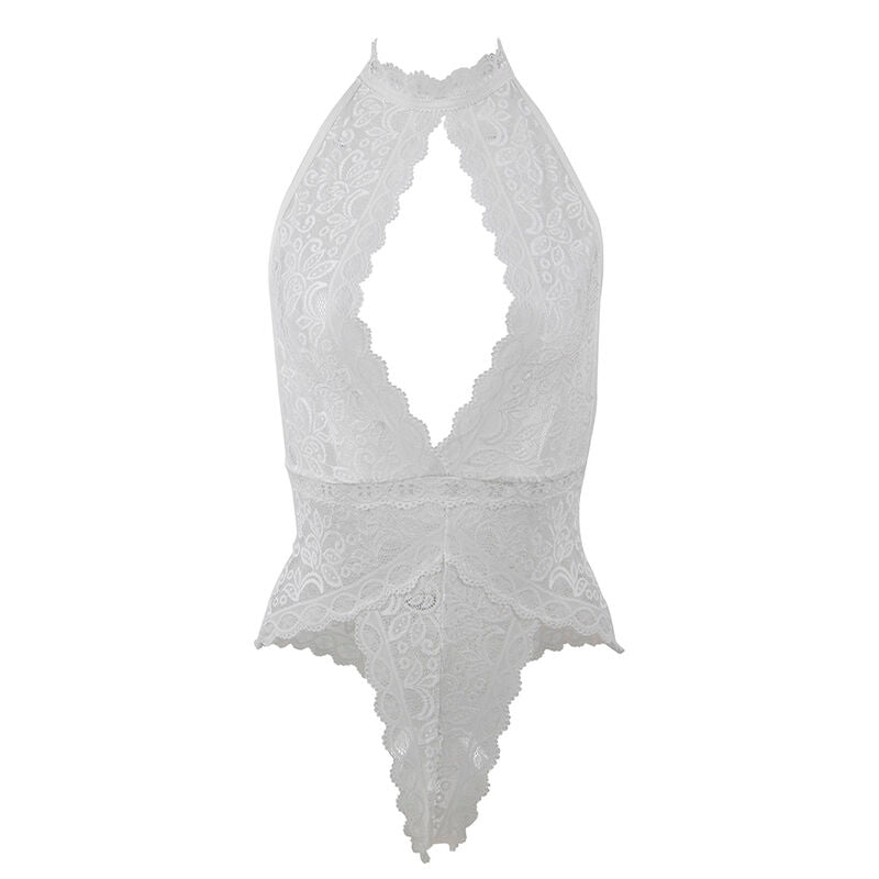 Body en dentelle blanche romantique — vue de dos