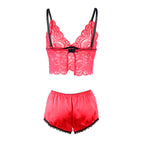 Ensemble nuisette en soie et dentelle avec culotte — vue principale 3