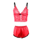 Ensemble nuisette en soie et dentelle avec culotte — détail produit 4